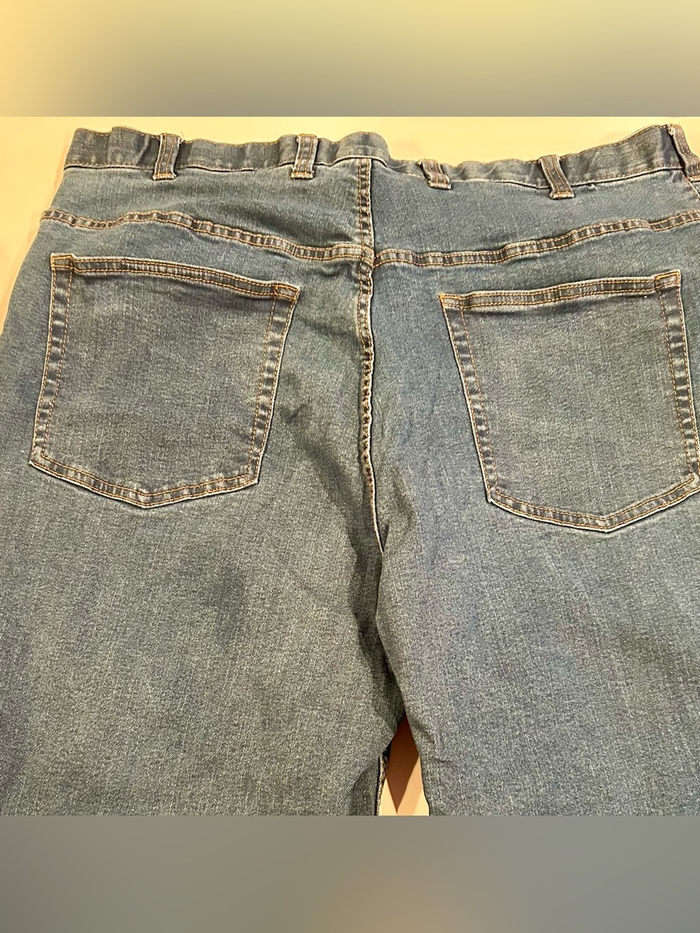 Men's Harbor Bay Jeans, Comfort Waistband, 42"Wx30L", 29" Inseam, Medium Rinse